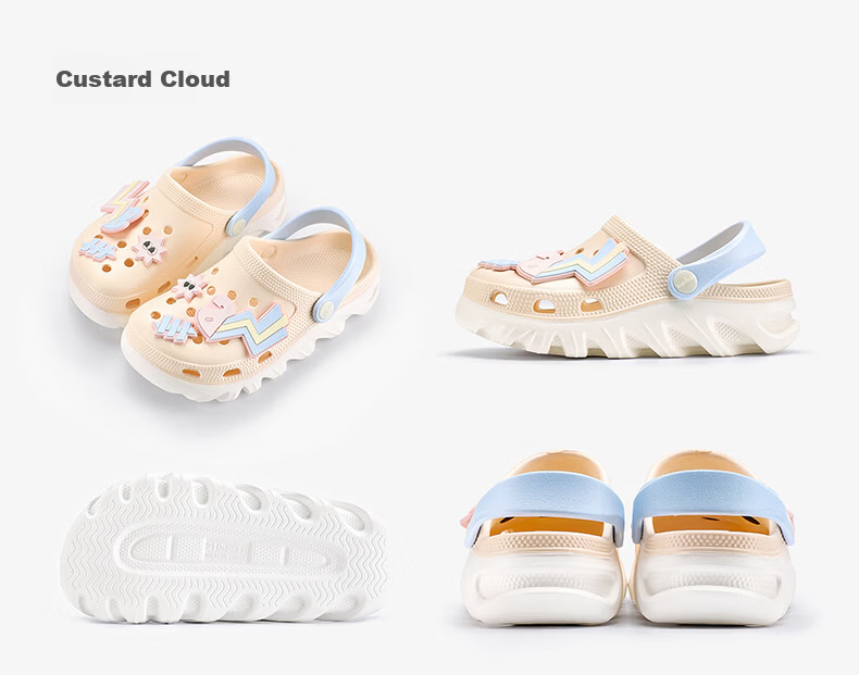BALABALA Kids Summer EVA Clogs Boys Girls Closed-Toe Outdoor Sports Soft Sole Beach Shoes for Children 9