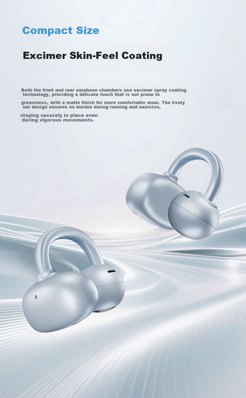 Laiteyi Ear Star Chen [2026 Latest Model] Bluetooth Clip-On Bone Conduction Concept Wireless Open-Ear Sports Running Headset Long Battery Life Ear-Hook 5