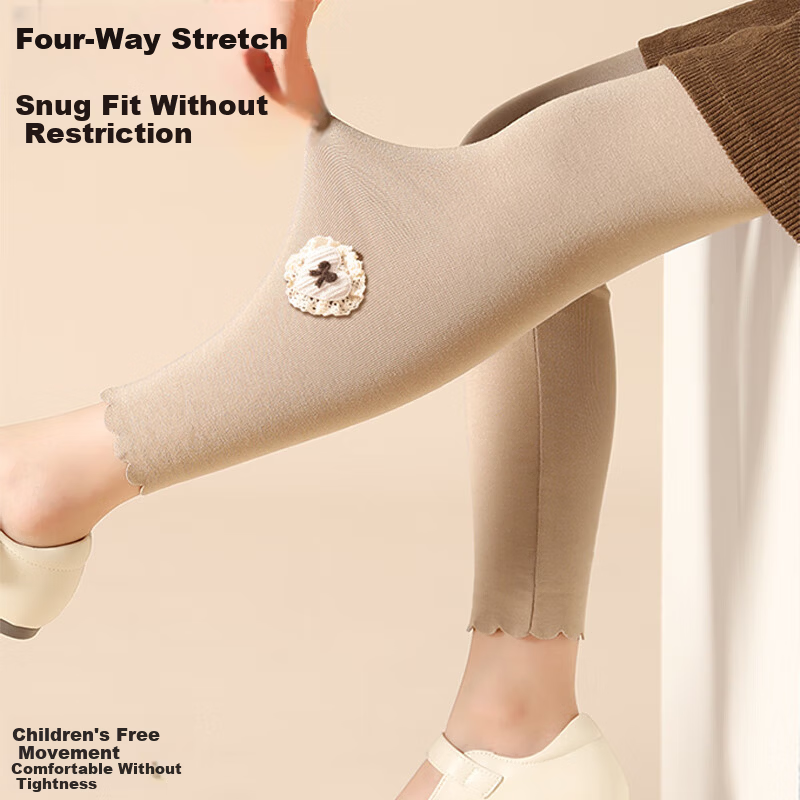 Ziyouxi Children's Autumn Leggings 9/10 Pants 2025 New Girls' Versatile Comfortable Fall Trousers