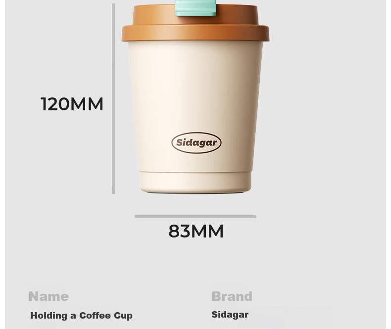 Shidajia Insulated Stainless Steel Women's Water Bottle Compact Portable Coffee Cup High-Value Car Mug 30