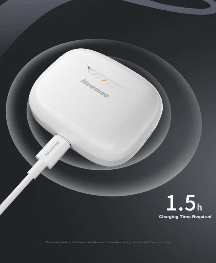 Newman LY68 True Wireless Bluetooth Earphones Wireless Sports Gaming Earphones Low Latency Long Battery Life Compatible with Apple Huawei Xiaomi White 11