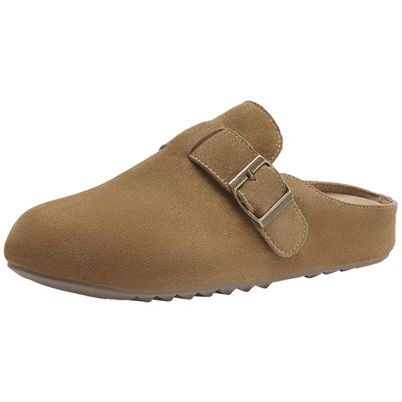 Hotwind Women's Commuter Birkenstock Shoes 2025 Autumn Winter New Plush Slip-On Soft Sole Shoes Mall Same Style