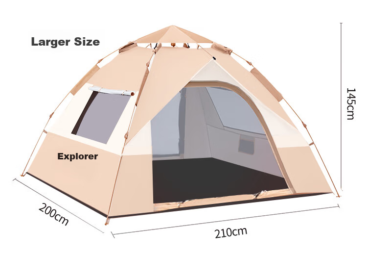 TAN XIAN ZHE Fully Automatic Sun Protection Tent, Outdoor Camping No-Setup Tent, Family Outing Camping Tent 32