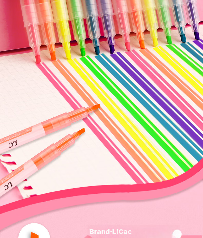 Licao 24-Color Mixed Glitter Gel Pens, Sparkling Glow Glitter Gel Pens for Journals, Kids' Shiny Color-Changing Fluorescent Sand Pearlescent Drawing and Doodling Pens 2