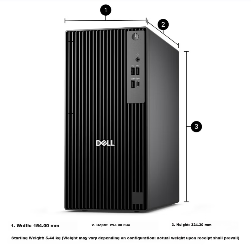 DELL Pro Desktop High-Performance Business Office Computer QCT1250 (i3-14100 8GB 512GB SSD Standard) National Subsidy