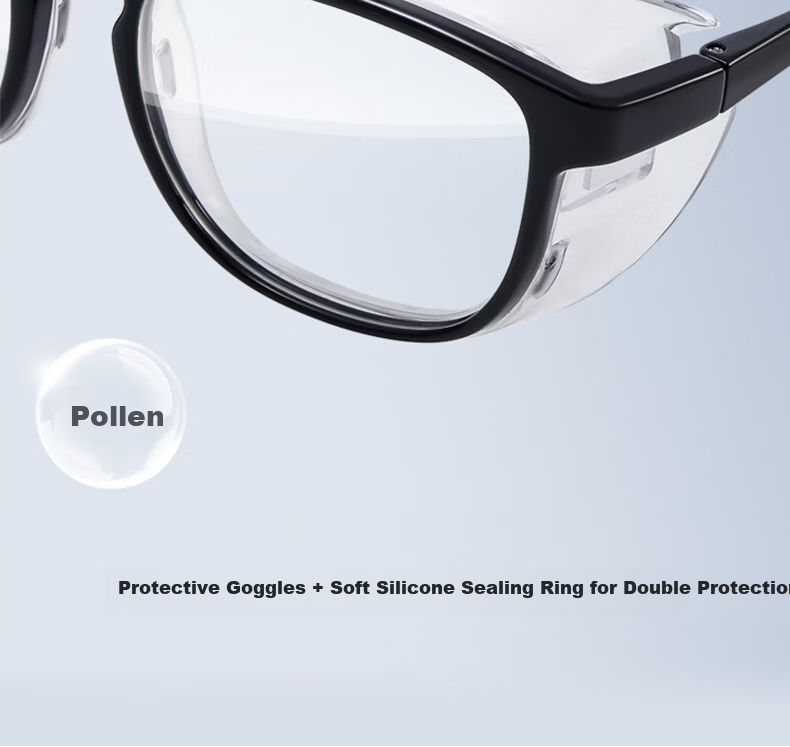 CAPONI Moisture Room Dry Eye Hydrating Protective Outdoor Goggles Anti-Pollen Windproof Blue Light Blocking Wraparound Glasses 13