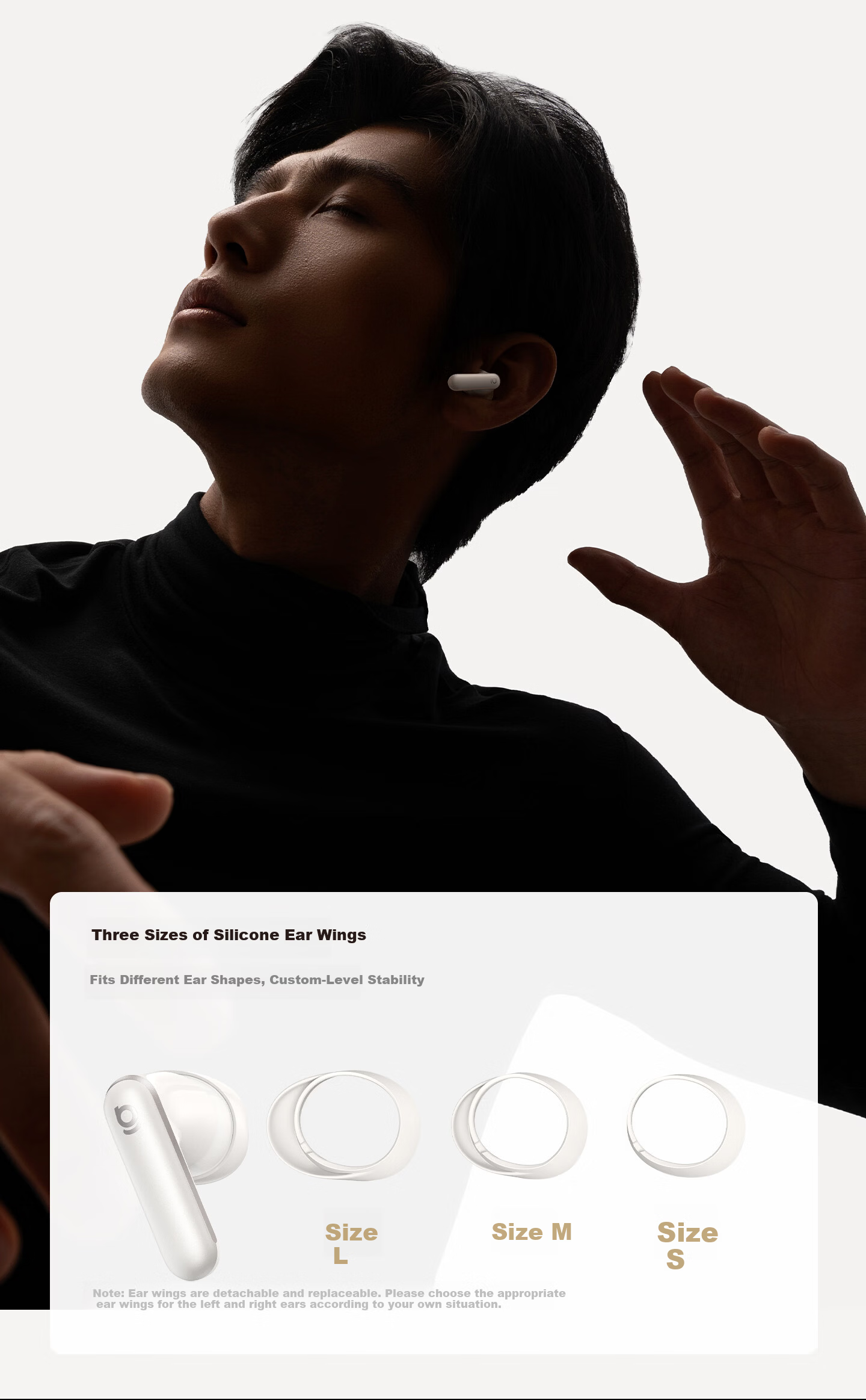 Baseus MS1 2026 Latest Semi-In-Ear Flagship Noise-Cancelling AI Bluetooth Wireless Earphones Dolphin Comfort Wing -52dB Wideband Noise Cancellation Lossless Sound Quality Gift 9