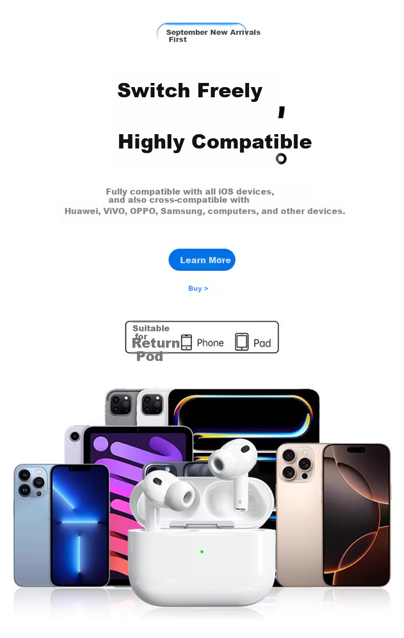 AKONIA Heart Rate Pro3 Wireless Bluetooth Earphones Compatible with Apple 2026 New In-Ear Active Noise Cancelling Heart Rate and Blood Oxygen Monitoring Huaqiangbei Earphones 15