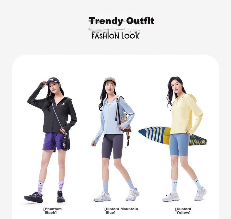 CAMEL [Ice Mint] 2025 Spring Summer Men's Outdoor High SPF Cooling Original Yarn Sunscreen Jacket Women's Sports Coat S 10