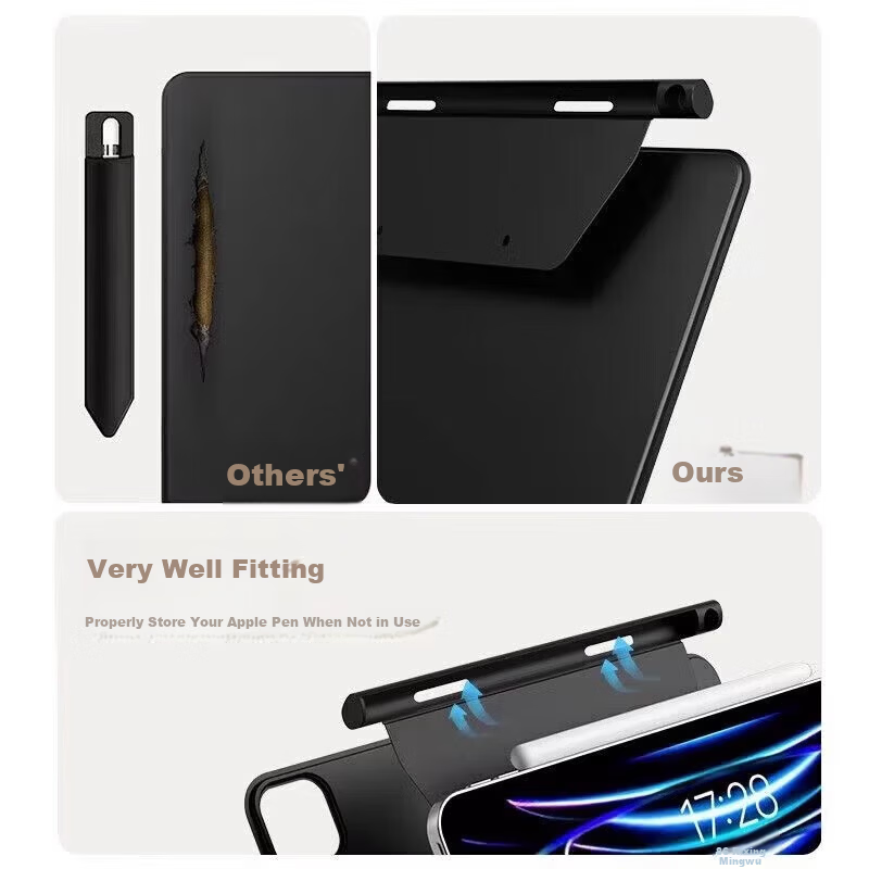 Jingshan Apple Pencil Magnetic Slot iPad Magic Keyboard Accessory Stylus Pen Holder 2nd Generation Storage Protective Case Anti-Lost Tablet Pen Stand Sleeve 6