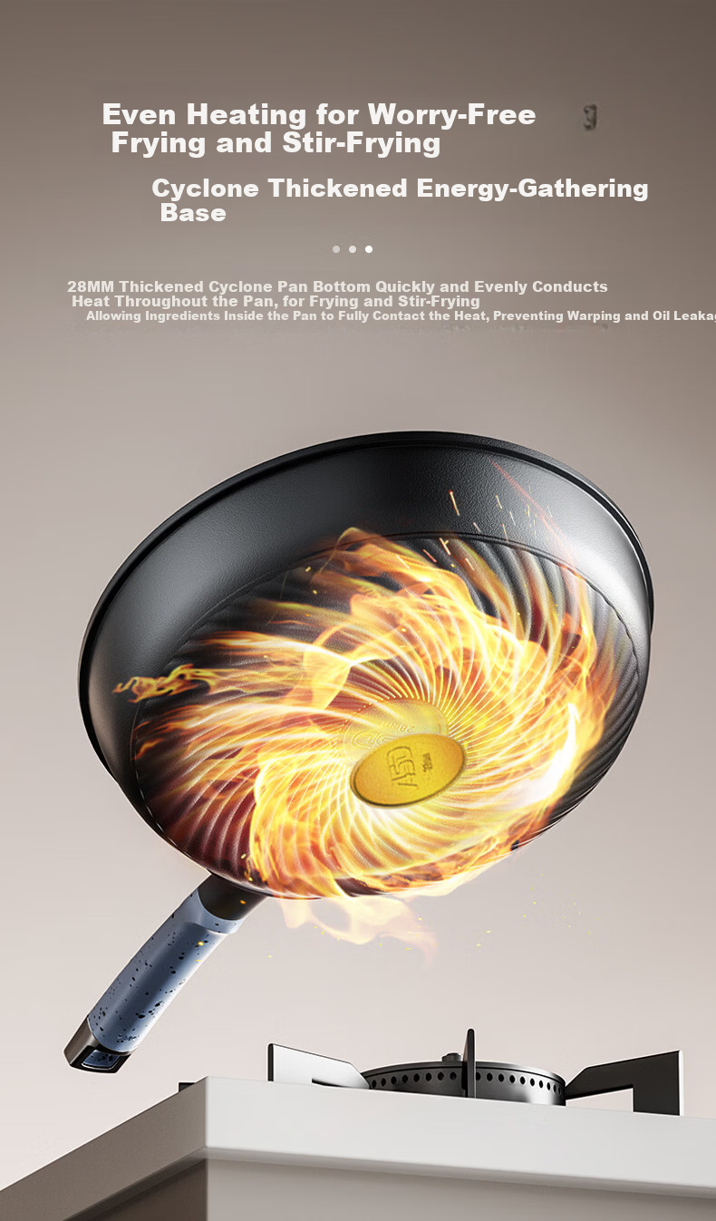 ASD Titanium Non-Stick Frying Pan Magic Stone 28cm Induction Gas Stove Compatible F1WG 10