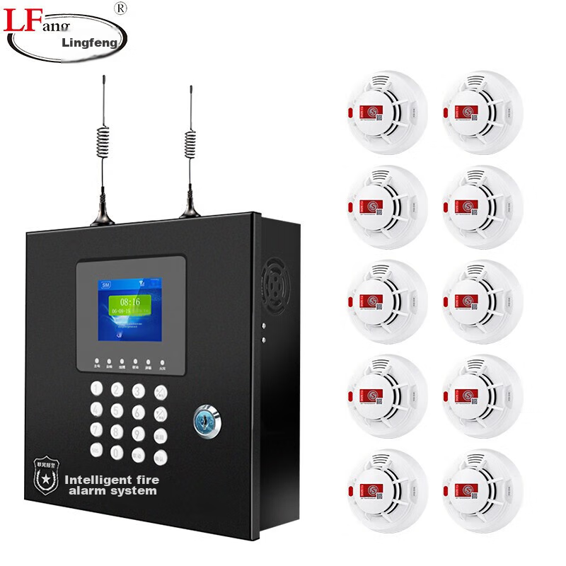 LFang PS-GT20 Smoke Alarm, Fire Detector, 3C Certified, Networked System for Fire Detection, One-To Solutio