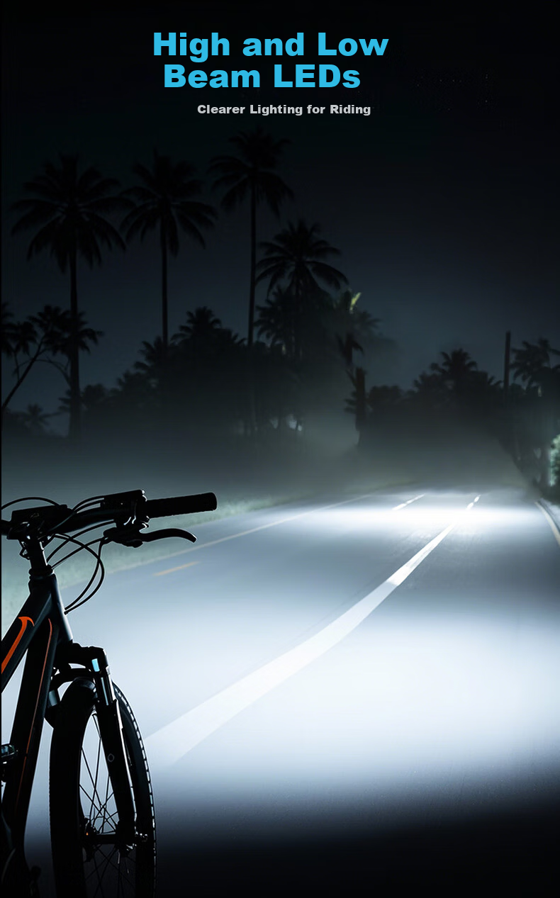 AUX Bicycle Front Light Night Riding Kids High Brightness Rechargeable Flashlight Mountain Bike Cycling Equipment Accessories 4