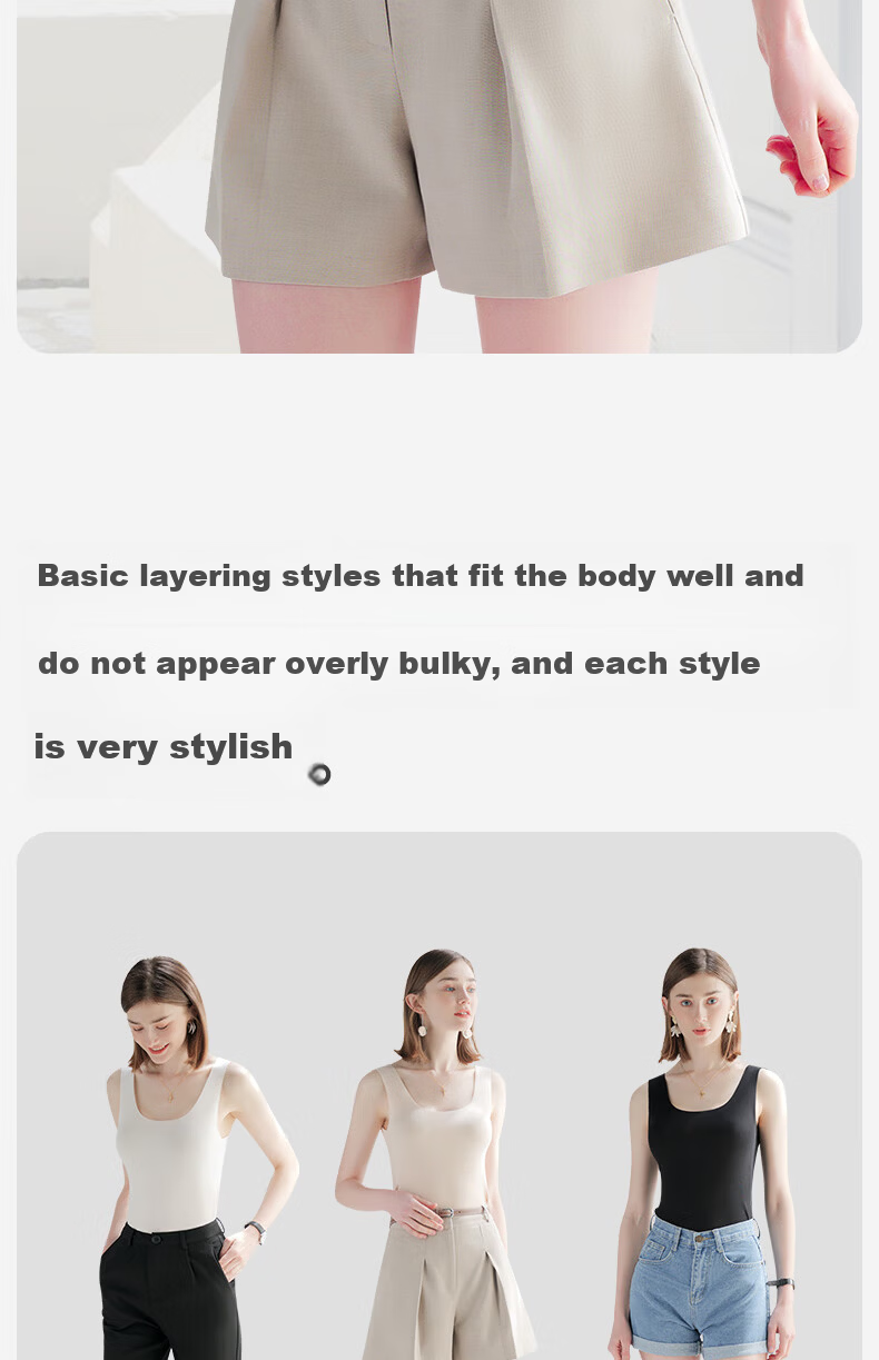 Jianyun Seamless Modal Camisole Slim Fit Women's Innerwear Sports Fitness Sleeveless Thin Base Shirt 6