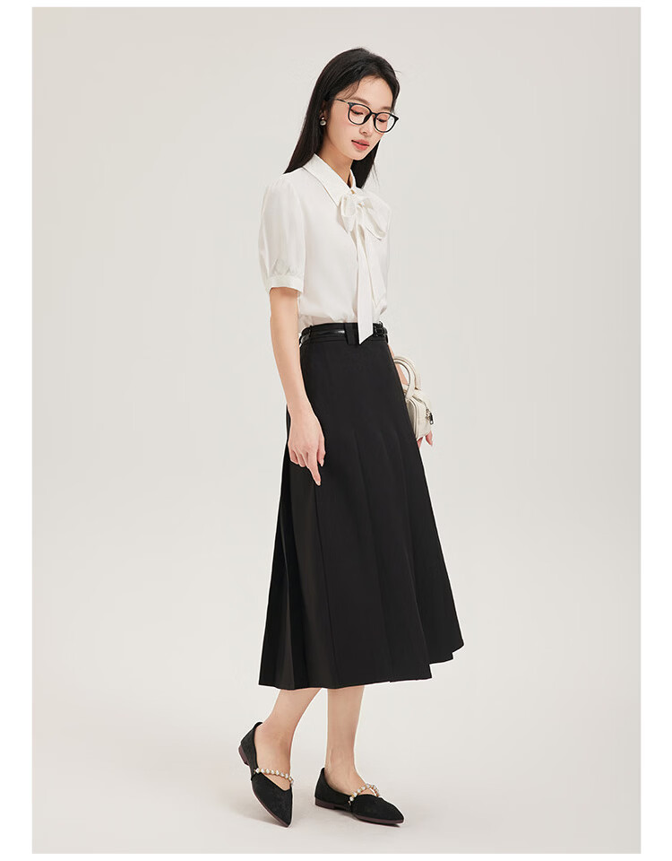 Dajiasi Blue Short Sleeve Shirt Women's Formal 2026 Summer New High-End Stylish Blouse Interview Shirt for Women 21
