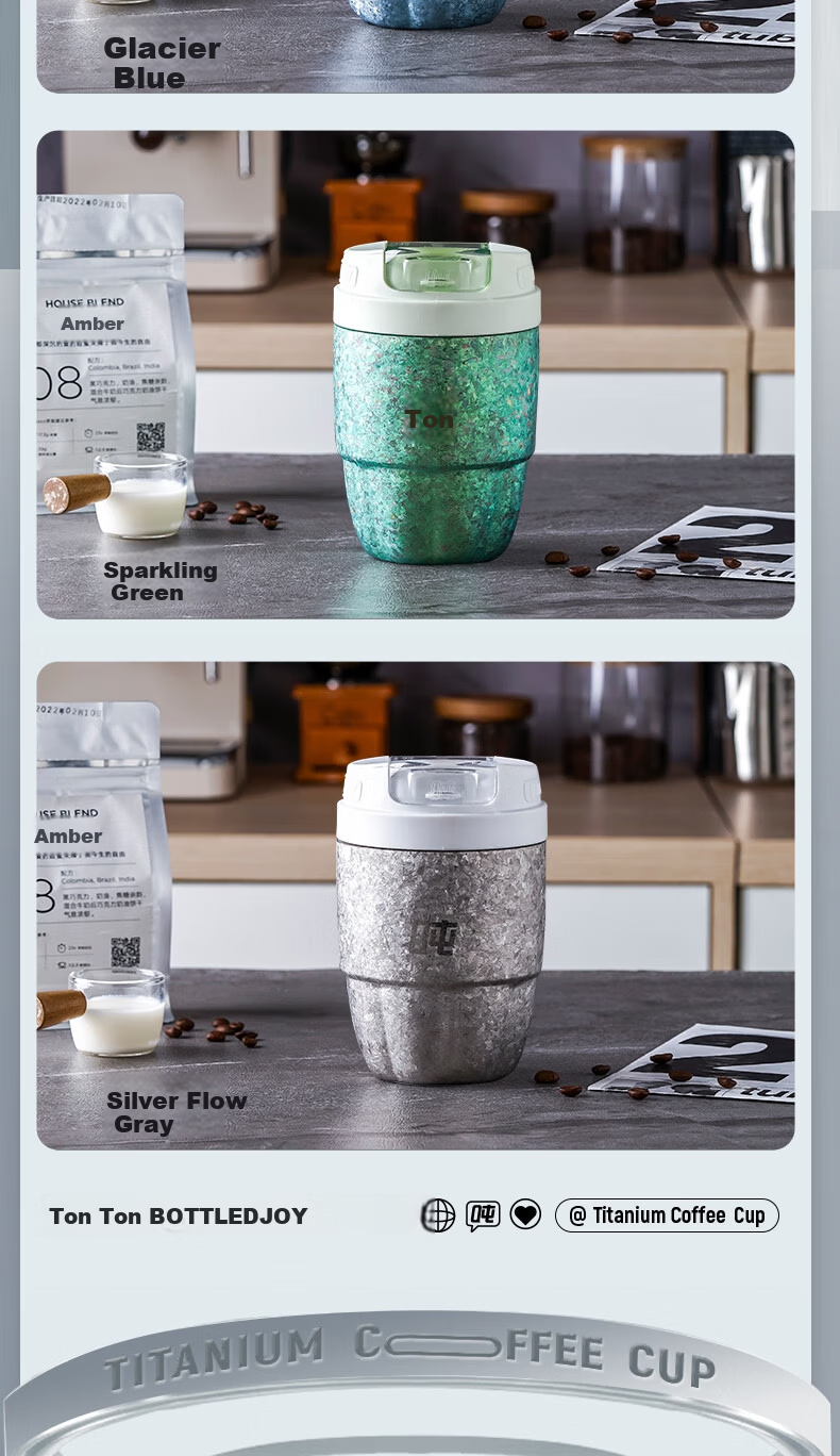 Dundun BOTTLED JOY Pure Titanium Insulated Bottle Wang Yibo Edition Large Capacity Outdoor Cup Holiday Gift 3