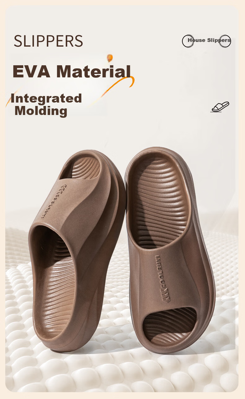 She Enjoy EVA Unisex Simple Thick-Soled Home Bathroom Shower Slippers 3