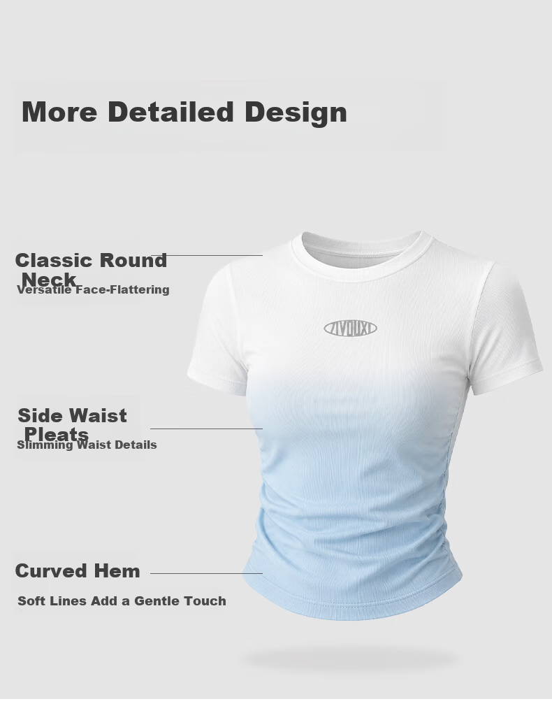 Women's Freedom Style Sports Top Spring Summer New Seamless Crew Neck T-Shirt Outdoor Running Fitness Short Sleeve Pilates Yoga Wear 5