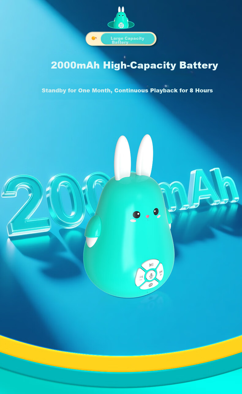 Wenquxing Story Machine AI Early Education Smart Rabbit Birthday Gift 0-6 Years Enlightenment Large Model Nursery Rhymes Stories Songs Wonderful Encyclopedia Smurfs Z2D 20