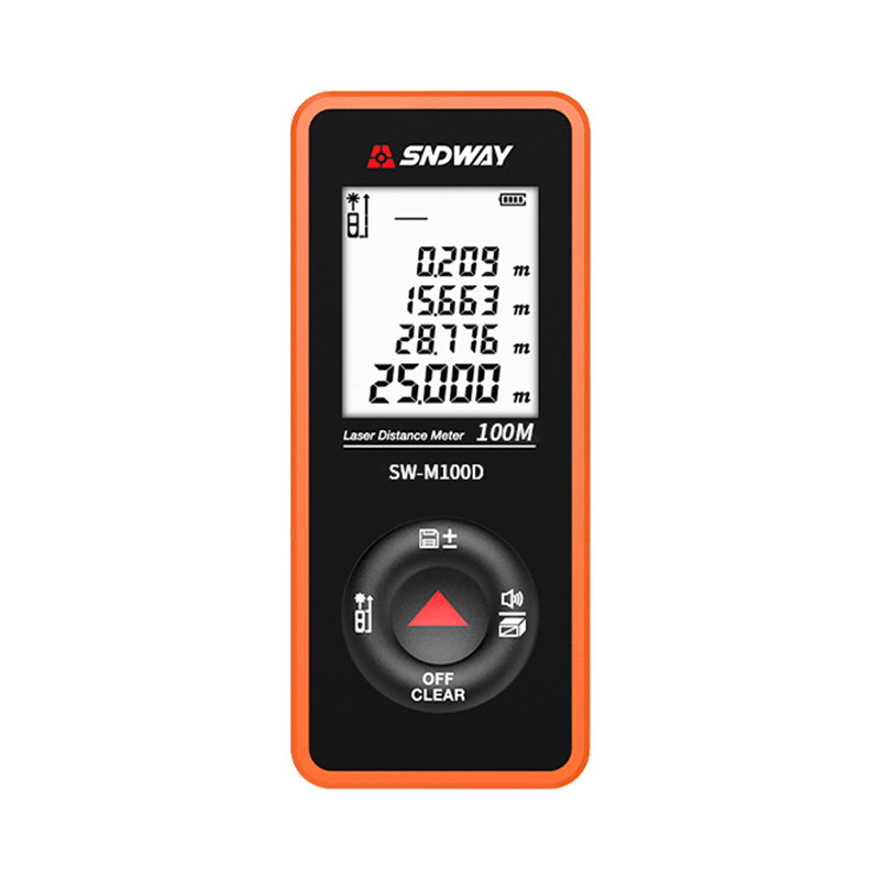 SNDWAY Laser Distance Meter SW-M100D Infrared Laser Rangefinder Electronic Laser Measuring Tool