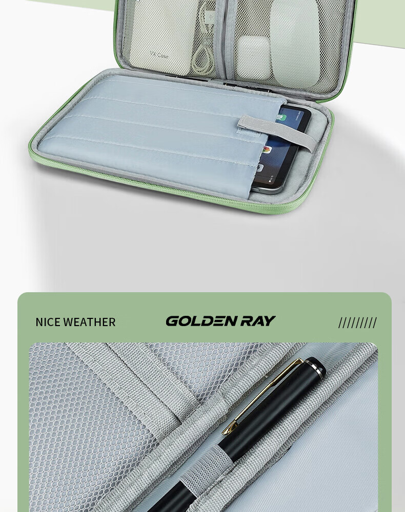 GOLDEN RAY iPad Tablet Sleeve 12.9 Inch Protective Case Compatible with Apple Huawei Tablet Accessories Storage Bag Gray 7