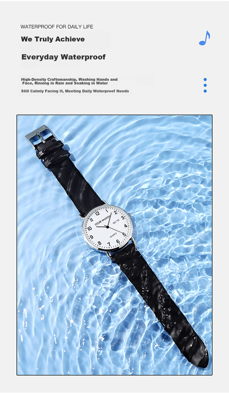 COJR Civil Service Exam Silent Mechanical Quartz Watch for Students Men and Women Allowed in Exam Room 8