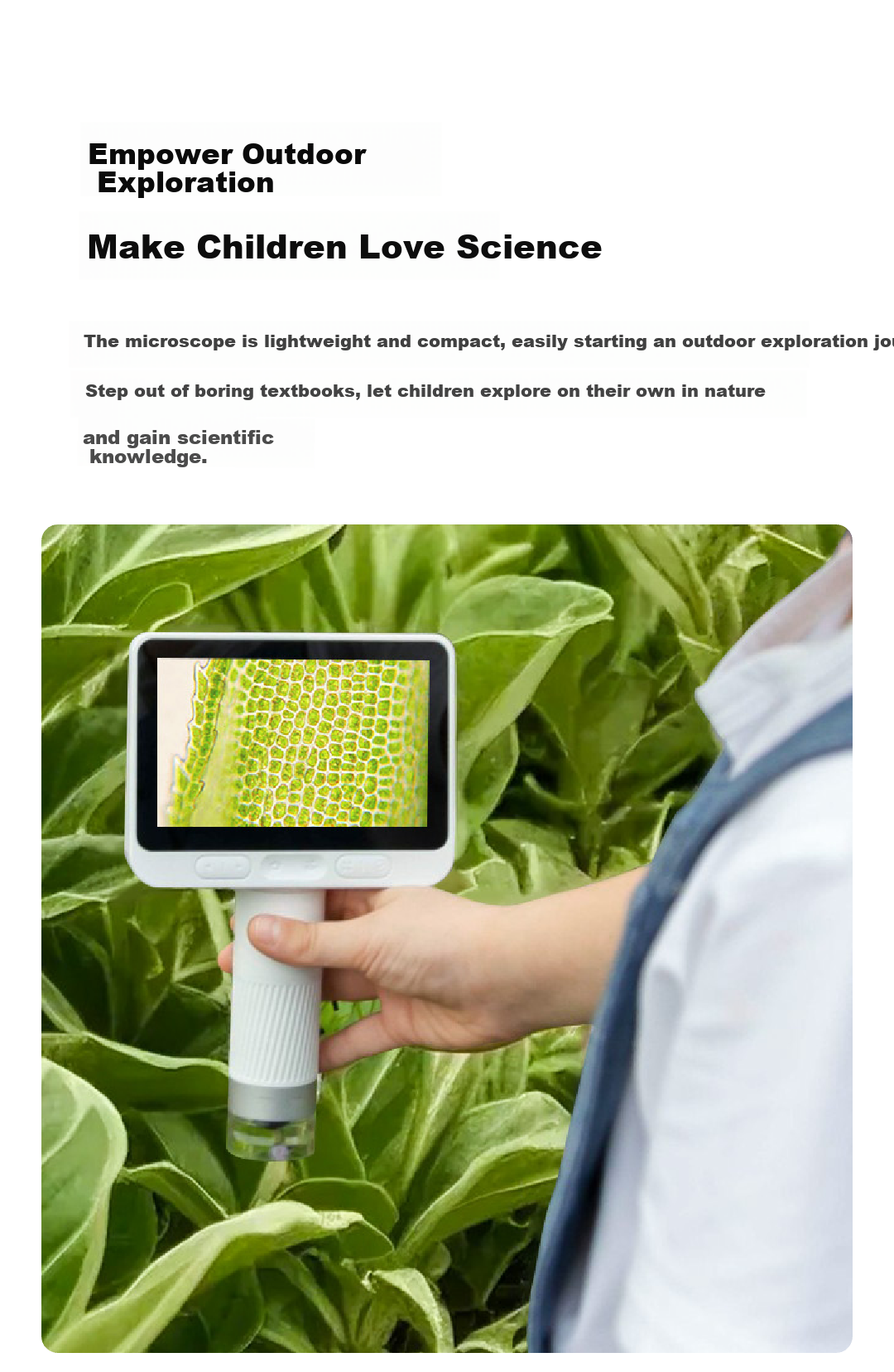 Dangdangli Electronic Microscope Portable Handheld Science Experiment Toy for Boys and Girls Kids Students Birthday Children's Day Gift 2