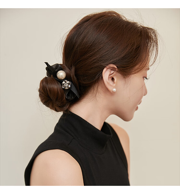 CHIMERA Round Bead Hair Tie Ponytail Holder Bun Hair Accessory Hairband for Women Teacher's Day Gift 6