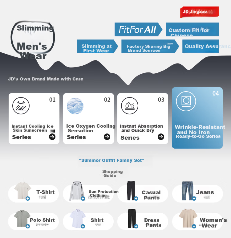 JD Jingzao Men's High Elasticity Polo Shirt Short Sleeve T-Shirt Sun Protection Navy Blue S 1