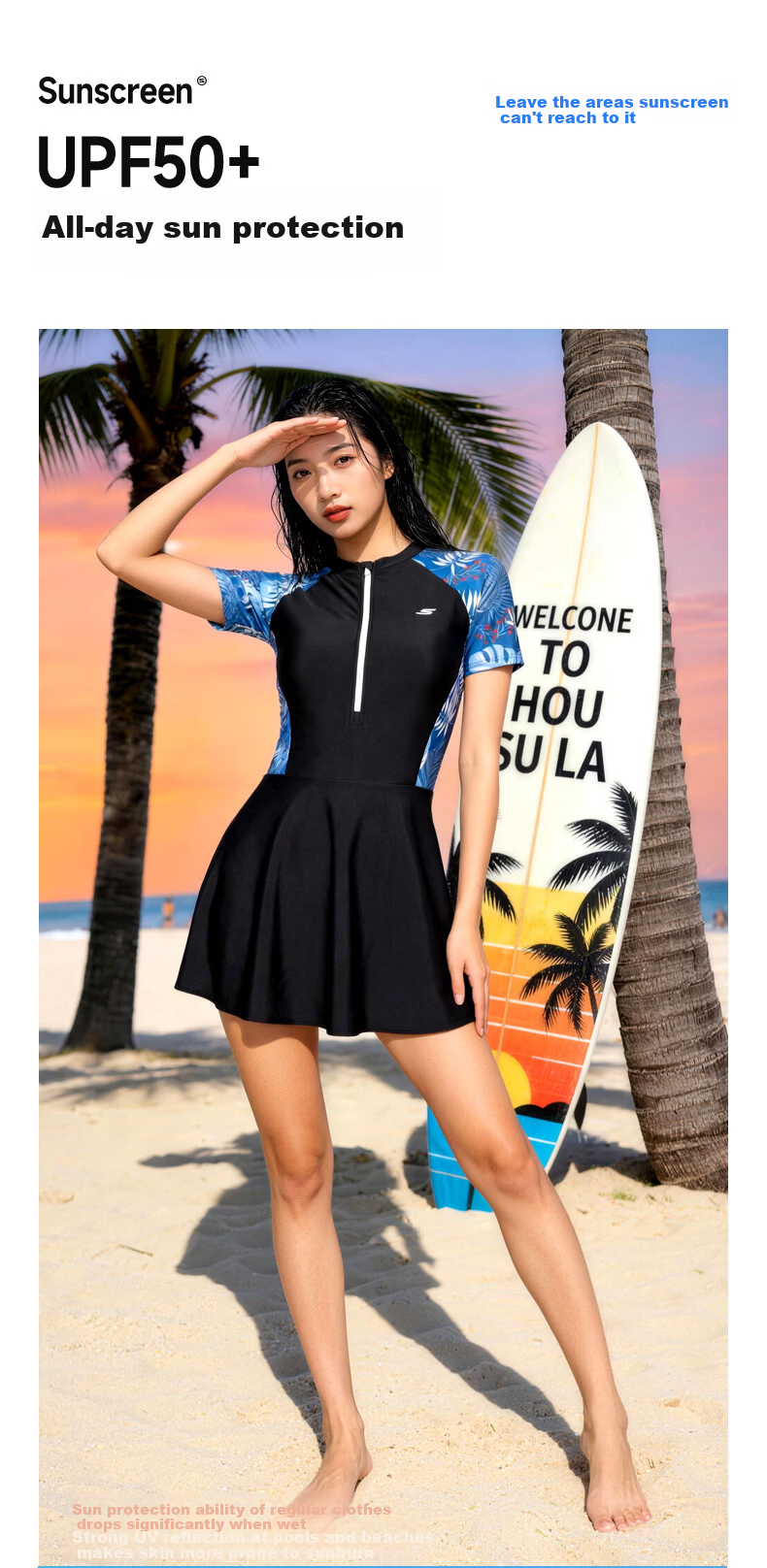 Skechers Women's One-Piece Skirted Modest Slimming Plus Size High-End Adult Tummy Control Spa Swimsuit XL 5