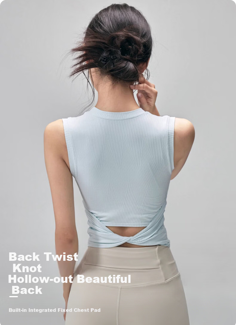 XUEXIMAN Padded Yoga Tank Top New Spring Summer Shockproof Sports Bra Fitness Pilates Training Shirt Outerwear 1