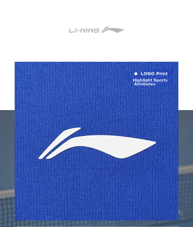 LI-NING Badminton Shirt and Shorts Set for Men, Women, and Kids, Sea Blue, Size S 13