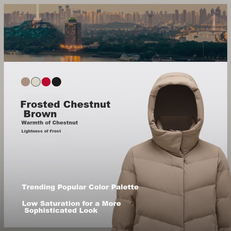 Bosideng Off-Season Women's 90% Down Oversized Extra-Long Thickened Hooded Warm Versatile Coat