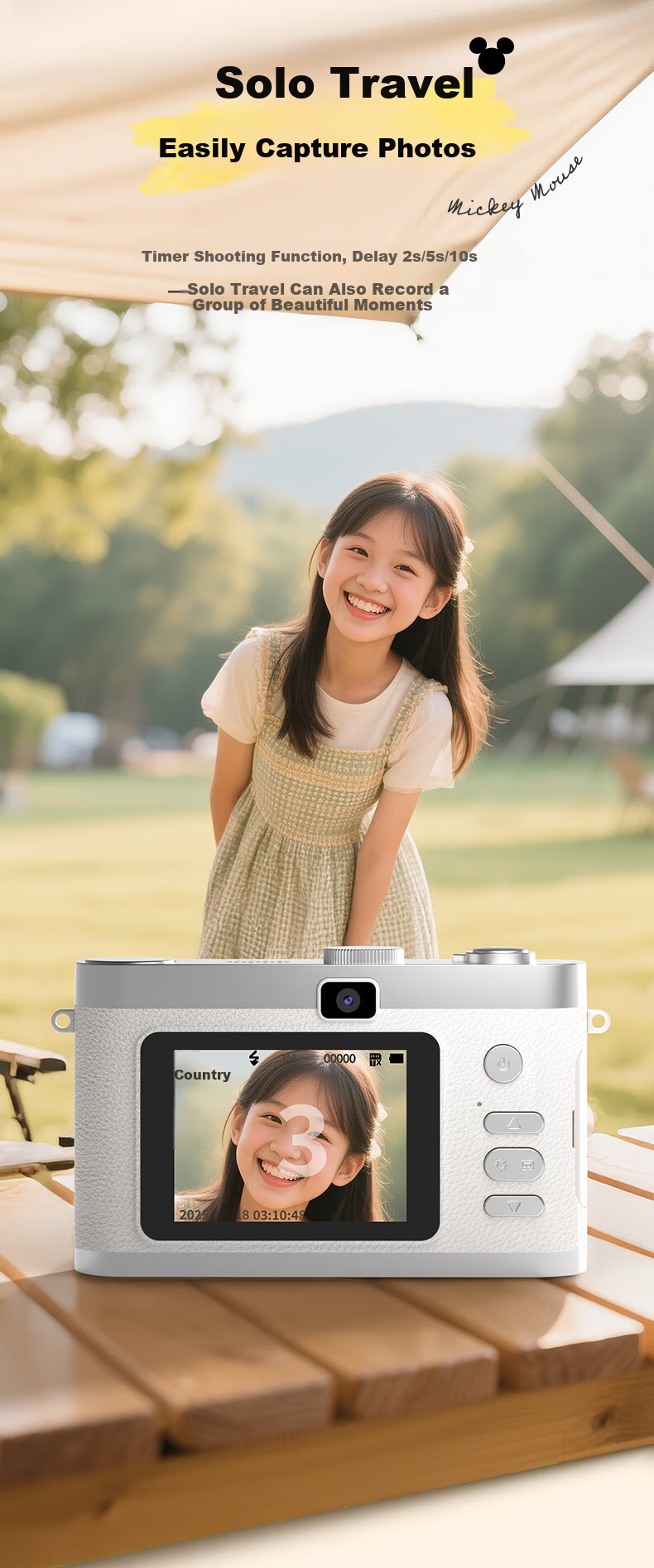 Disney Vintage CCD Camera Student Digital Camera New Instant Photo Video Camera New Year Birthday Gift 14