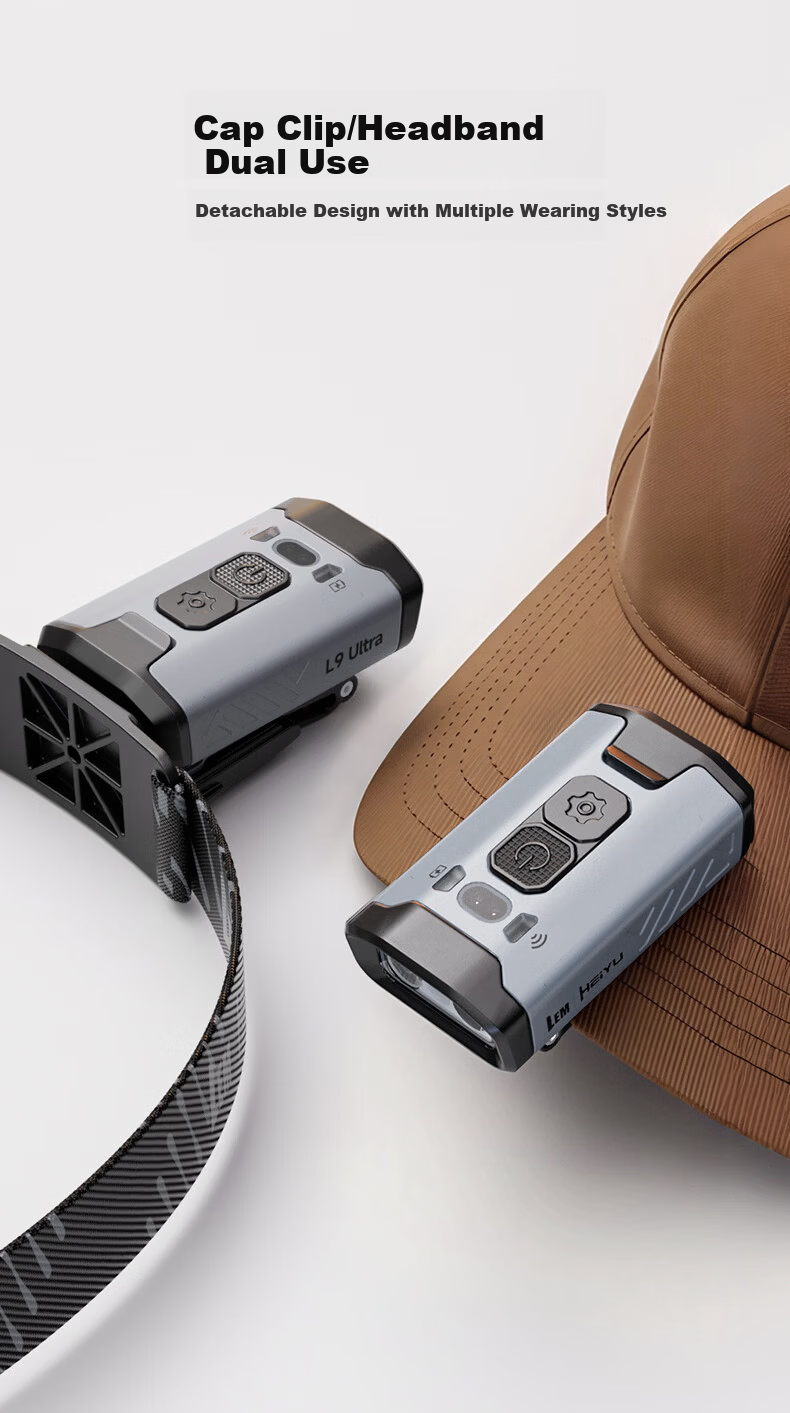 LEM High-Brightness Sensor Headlamp Cap Clip Light Night Fishing Ultra-Bright Long Battery Life Rechargeable Fishing Head-Mounted Illumination Light 13