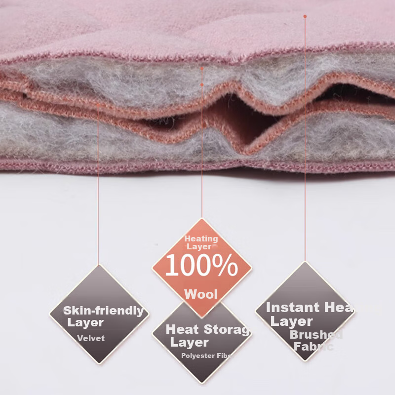 Langsha 100% Wool Thermal Pants Women Autumn Winter Fleece Lined Thickened Cotton Pants High Waist Plus Size Slim Fit Leggings