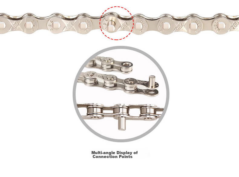 Molun Bicycle Chain Single Speed Multi-Speed Mountain Bike Universal Fully Plated Gear Chain Bike Chain [9-Speed/27-Speed] 5