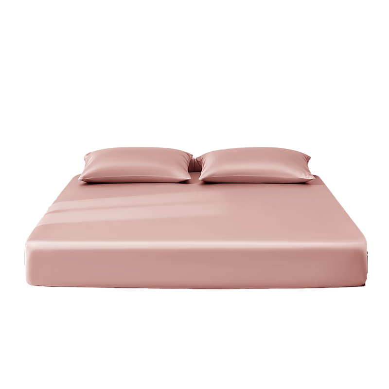 FUANNA Fitted Sheet 140 Thread Count Class A Double-Strand Long-Staple Cotton Mattress Cover Dorm Single Pure Cotton Fitted Sheet 1.2x2m Pink