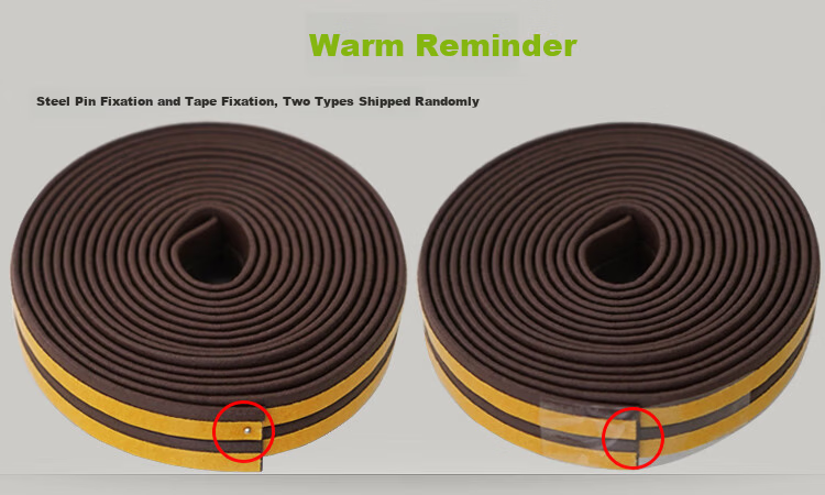Caihong E-Type Self-Adhesive Door and Window Seal Strip White Sliding Window Soundproof Windproof Anti-Theft Door Frame Gap Tape 7