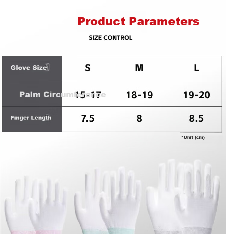 Mitz Anti-Static Gloves Carbon Fiber Palm Coated Winter PU Coated Lightweight Dust-Free Breathable Non-Slip Assembly Electronic Factory Labor Protection Gloves Gray Size L (10 Pairs/Pack) 10