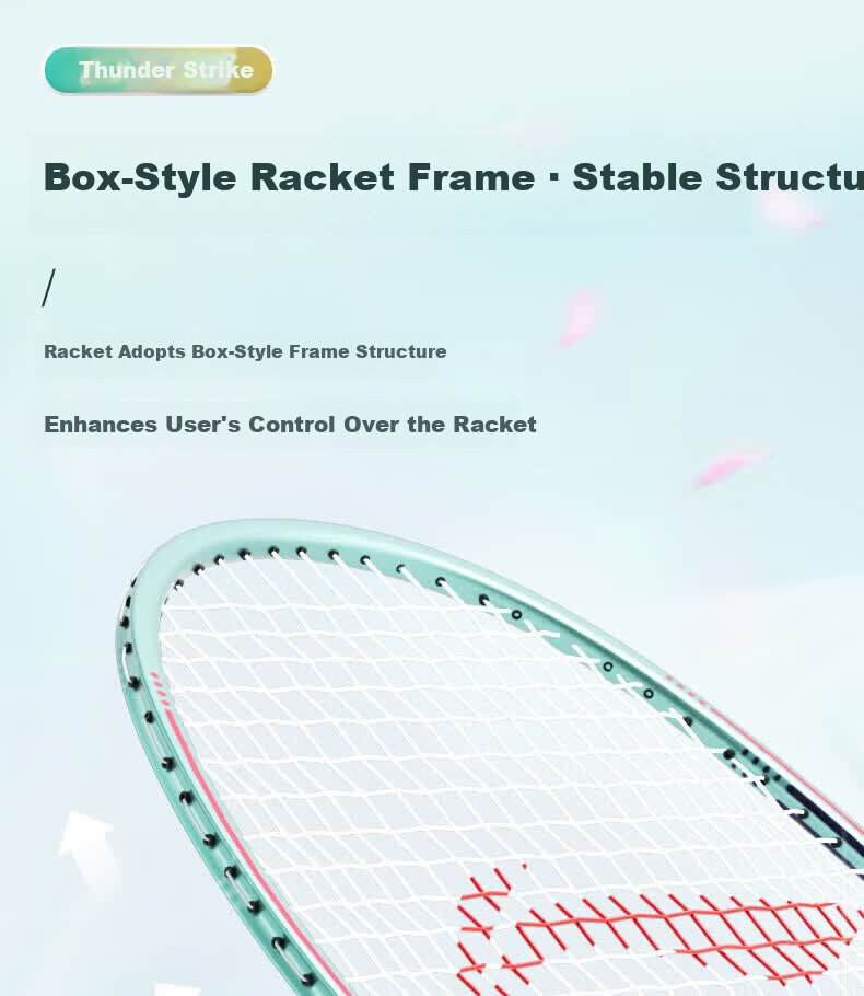 Li-Ning Badminton Racket, Leiting 8 Lightweight Durable Pair Set, for Male And Female Beginners, Sports Training Racket 5