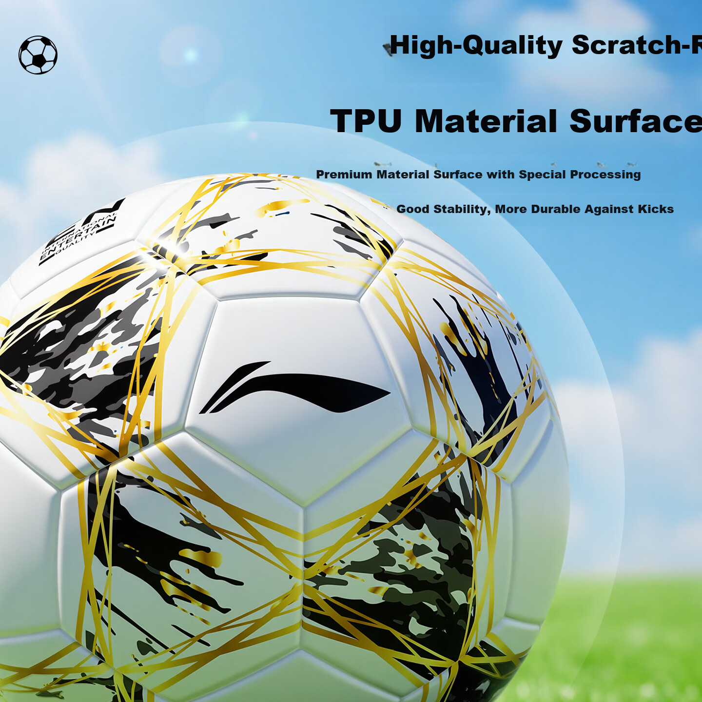 Li-Ning Football Size 5 Adult Standard Ball Youth Training Match World Cup Primary School Kids Size 5 Ball