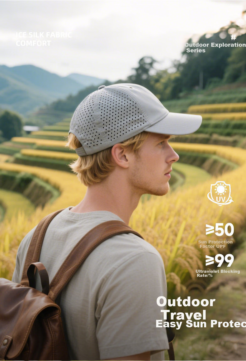 JEEP Men's Summer Outdoor Fishing Sun Protection Mesh Baseball Cap 4