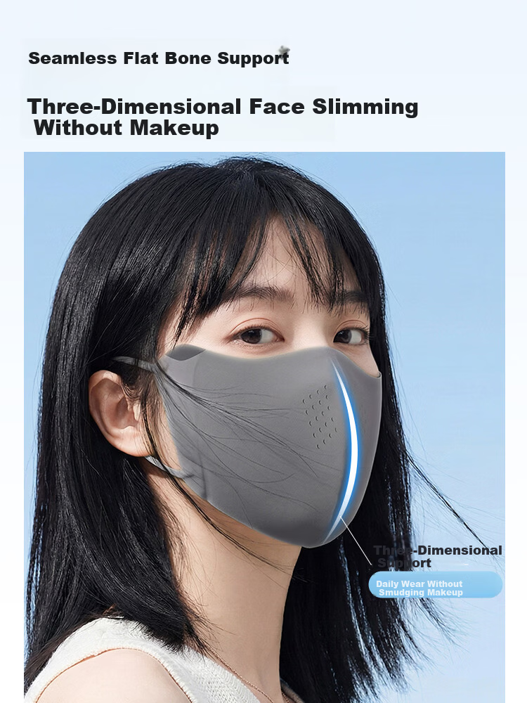 EFZ Ice Silk Sun Protection Mask for Women Summer UV Protection Breathable 3D Eye-Covering Full Face Sun Shield for Cycling 5