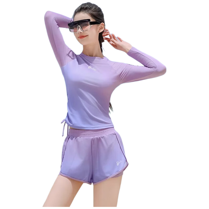 Barbie Swimsuit Women's Hot Spring Set for Curvy Girls, Slimming And Elegant Conservative Two-Piece Vacation Swimwear