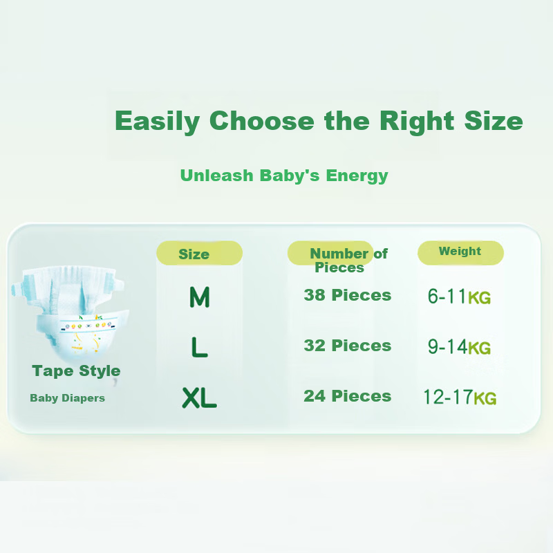 GOO.N Breathable Diapers M38 (6-11kg) Instant Absorption Core Lightweight and Dry