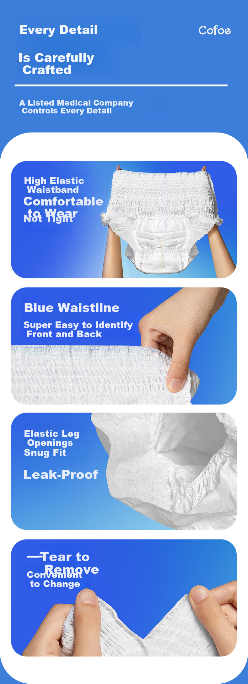 Kefu Antibacterial Deodorant Adult Pull-Up Diapers M12 Pieces Hip Circumference 80-105cm Elderly and Pregnant Women Underwear Style Diapers 7