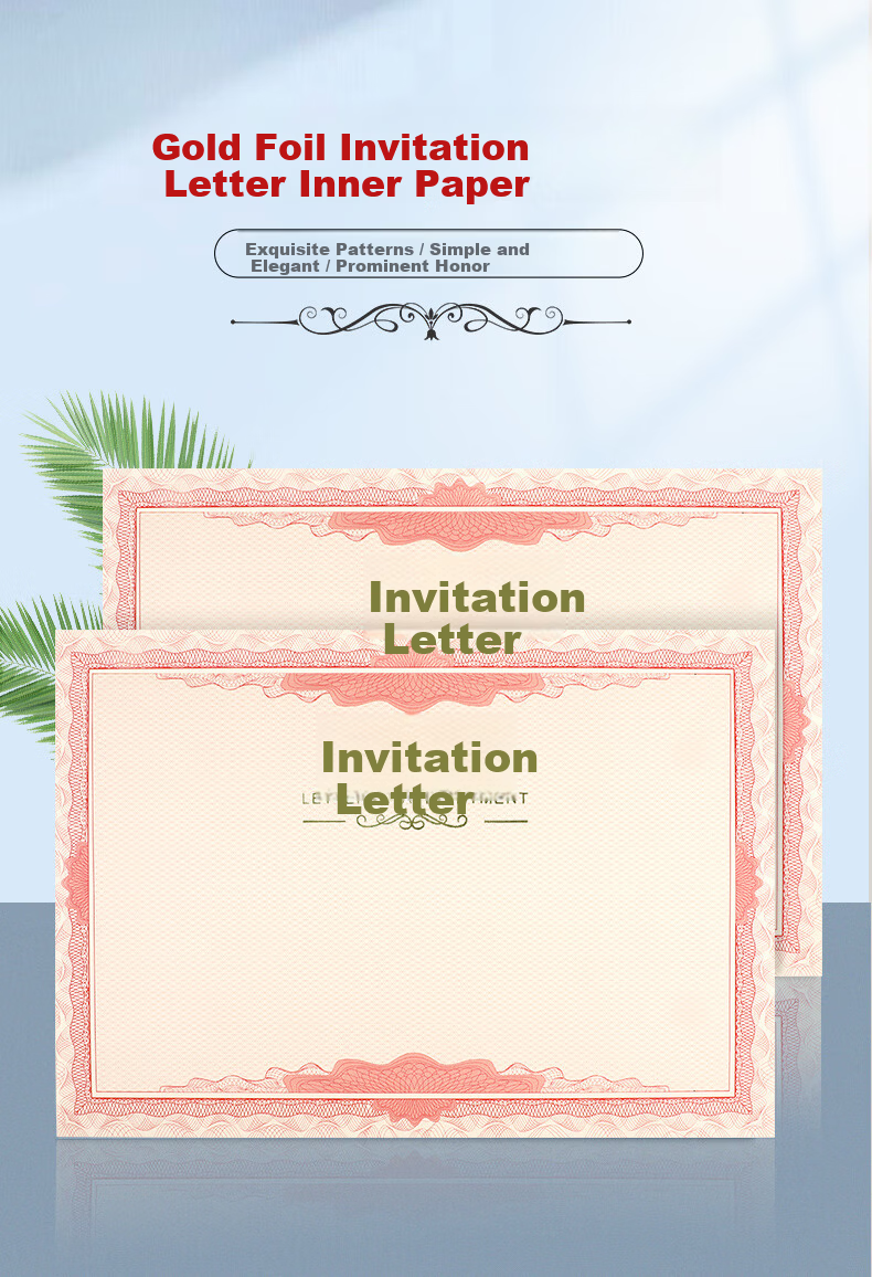 Befon 12K Appointment Letter Inner Pages A4 Size Core Paper for Parent Committee Appointment Letter Class Committee Cadre Appointment Letter Award Certificate Customizable Honor Certificate Inner Page 1