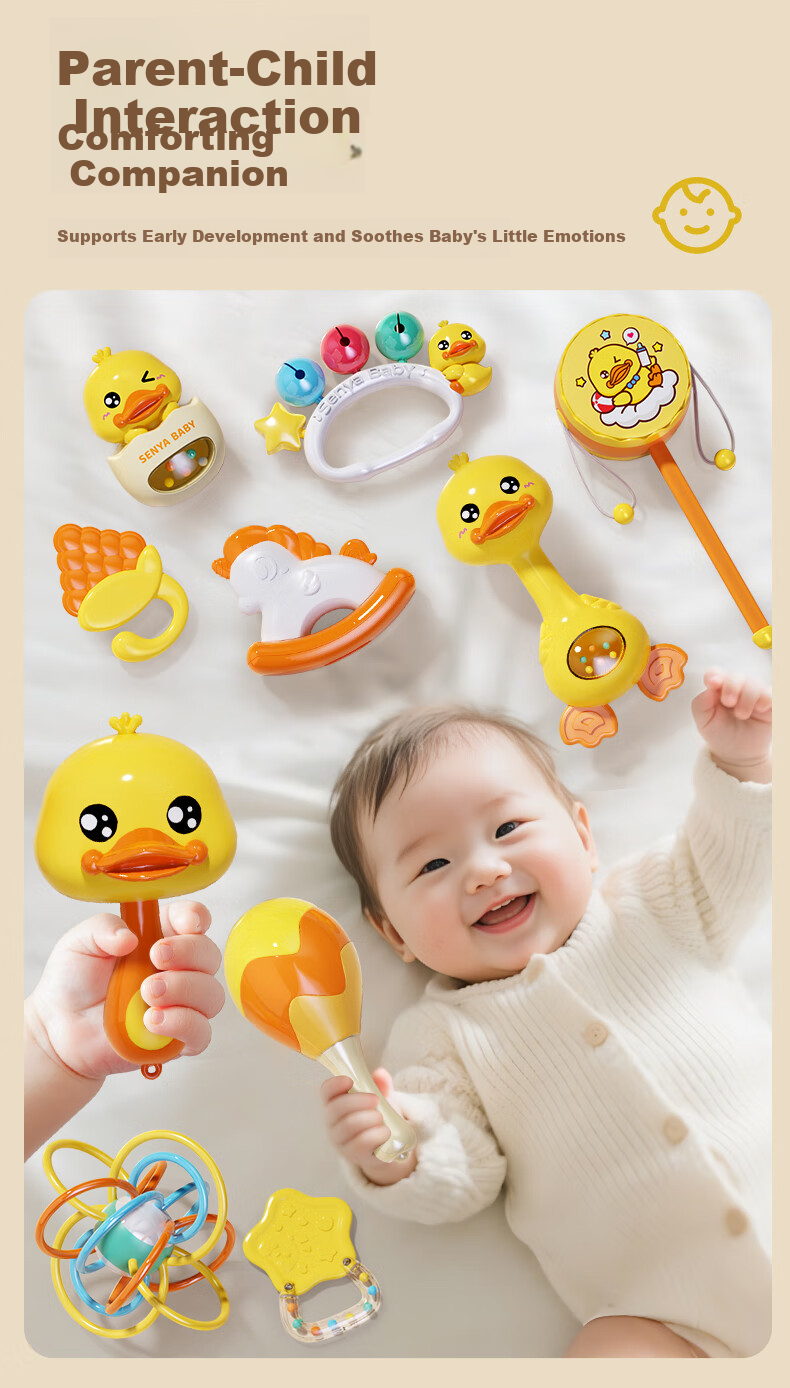 Embei Family Infant Baby Toy Newborn Gift Box Rattle 0-6 Months 1 Year Children's Day Gift 7