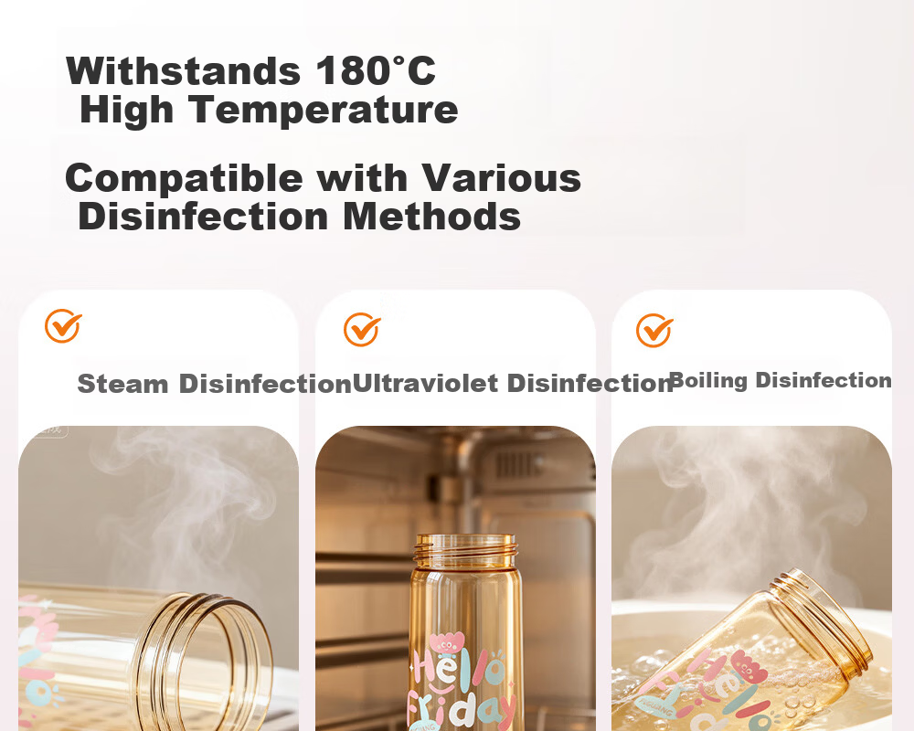 Fuguang Kids Straw Cup Girls Summer PPSU Plastic Water Bottle Dual Drinking Cup Student High-Value Large Capacity Sports Water Bottle 8